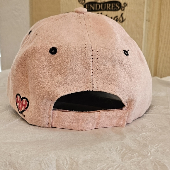 Women's Heartland Pink and Black Embroidered Baseball Cap with embroidery - Picture 6 of 7
